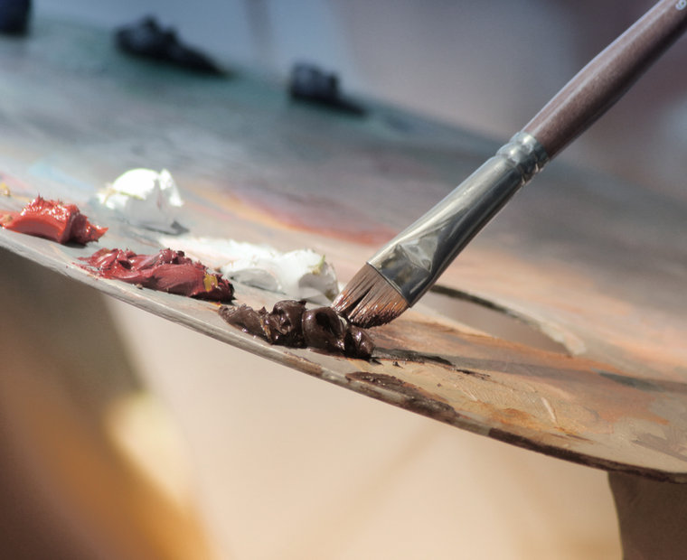 Paleta de colores de pintura